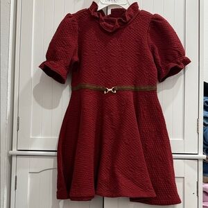 Janie and Jack Elegant Red Dress with Belt